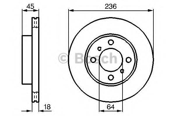 BOSCH 0986478572 гальмівний диск