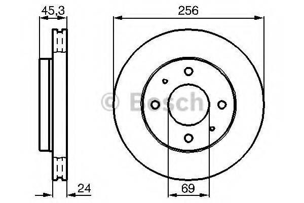 BOSCH 0986478652 гальмівний диск