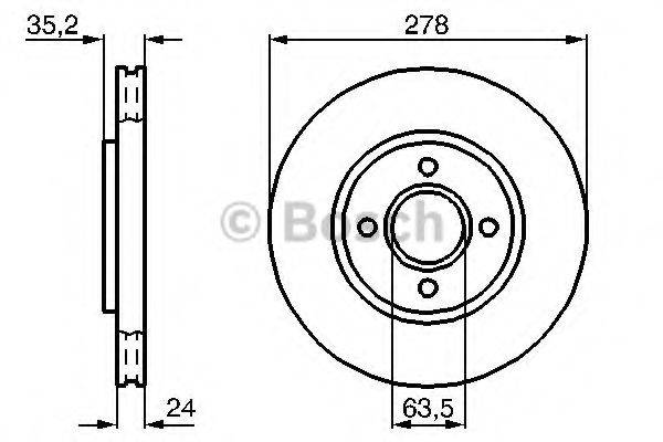 BOSCH 0986478670 гальмівний диск