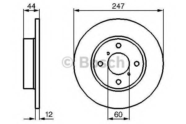 BOSCH 0986479B45 гальмівний диск