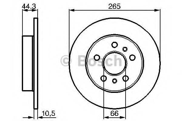 BOSCH 0986478757 гальмівний диск