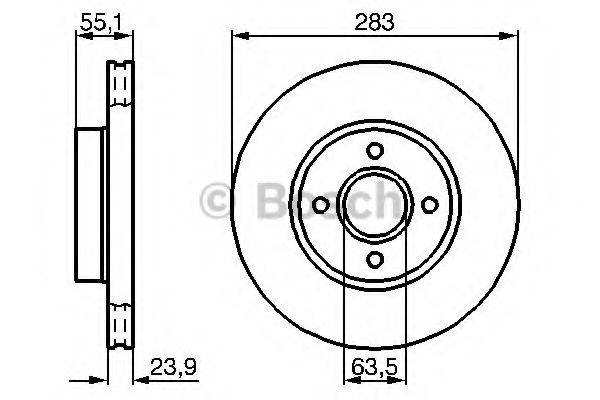 BOSCH 0986478814 гальмівний диск