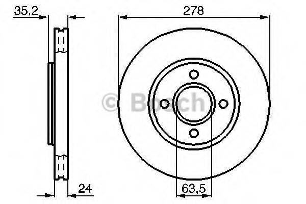 BOSCH 0986478822 гальмівний диск