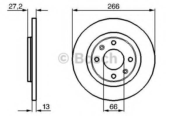 BOSCH 0986479B51 гальмівний диск