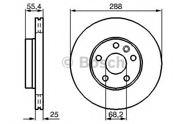 BOSCH 0986479B57 гальмівний диск