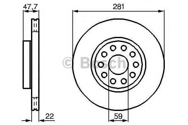 BOSCH 0986478993 гальмівний диск