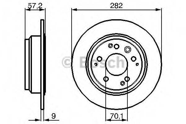 BOSCH 0986479017 гальмівний диск