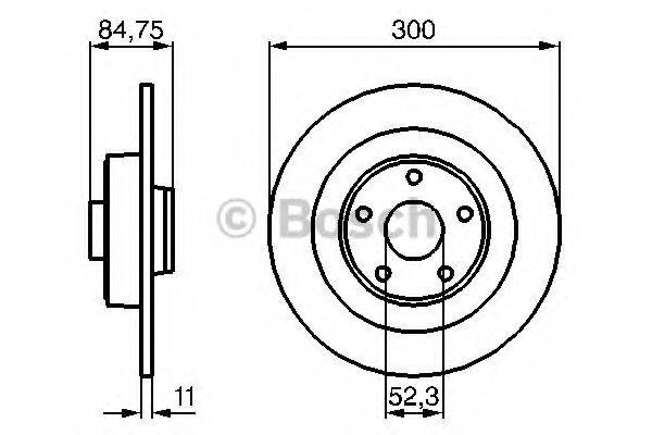 BOSCH 0986479083 гальмівний диск