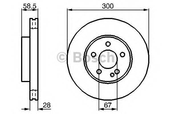 BOSCH 0986479C50 гальмівний диск