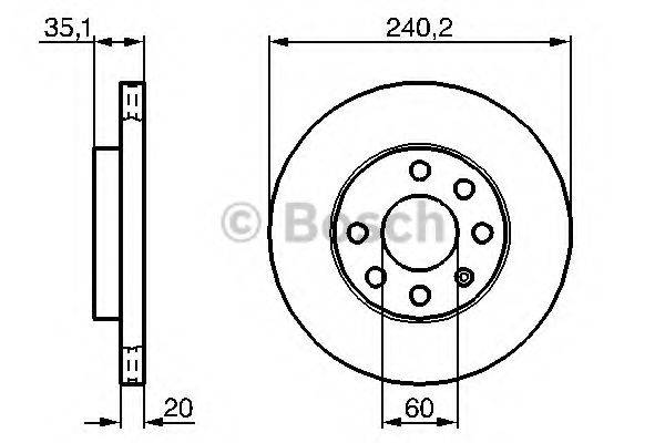 BOSCH 0986479B84 гальмівний диск