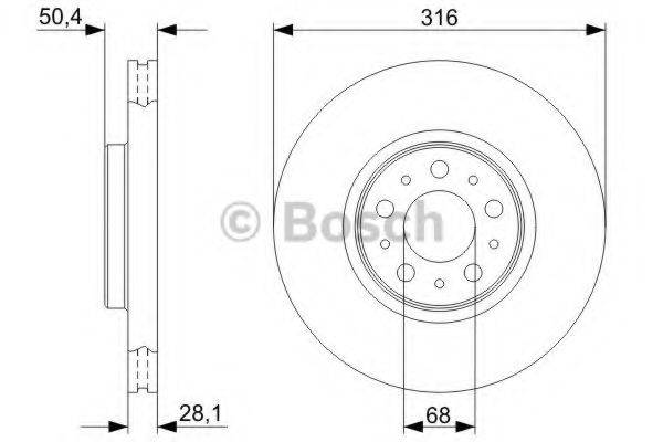 BOSCH 0986479322 гальмівний диск