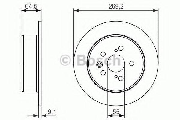 BOSCH 0986479336 гальмівний диск