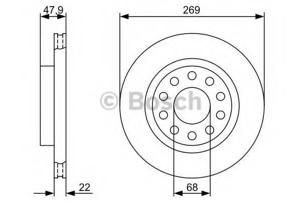 BOSCH 0986479366 гальмівний диск