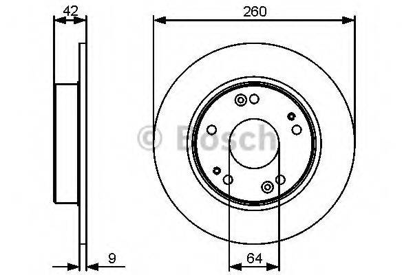 BOSCH 0986479C63 гальмівний диск