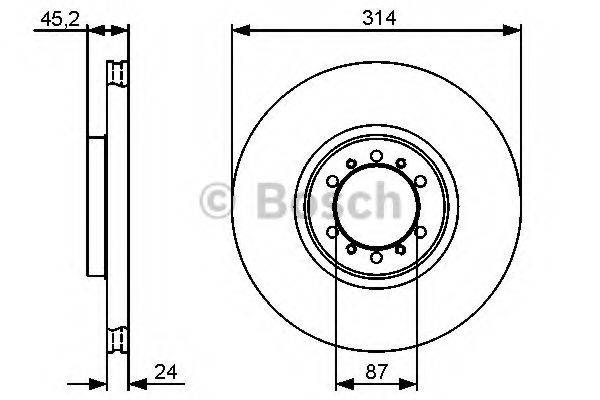 BOSCH 0986479469 гальмівний диск