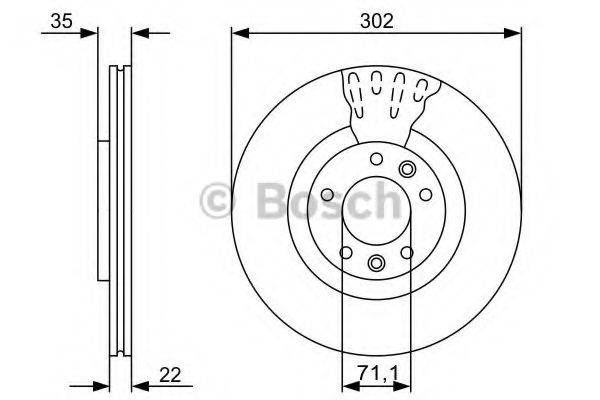 BOSCH 0986479500 гальмівний диск