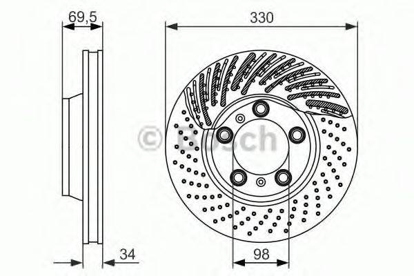 BOSCH 0986479579 гальмівний диск