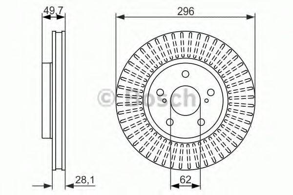 BOSCH 0986479633 гальмівний диск