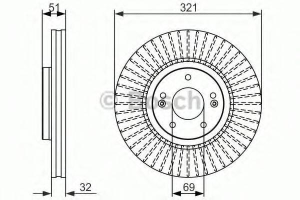 BOSCH 0986479692 гальмівний диск