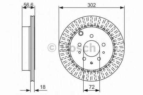 BOSCH 0986479757 гальмівний диск