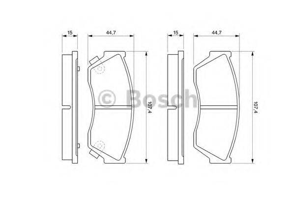 BOSCH 0986493340 Комплект гальмівних колодок, дискове гальмо