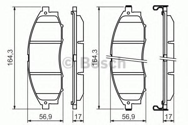 BOSCH 0986494152 Комплект гальмівних колодок, дискове гальмо