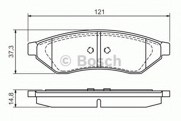 BOSCH 0986494172 Комплект гальмівних колодок, дискове гальмо