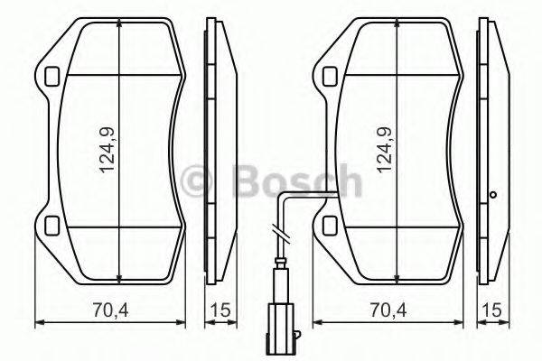 BOSCH 0986494228 Комплект гальмівних колодок, дискове гальмо