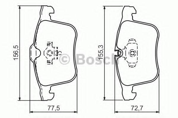 BOSCH 0986494280 Комплект гальмівних колодок, дискове гальмо