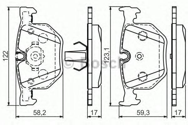 BOSCH 0986494286 Комплект гальмівних колодок, дискове гальмо