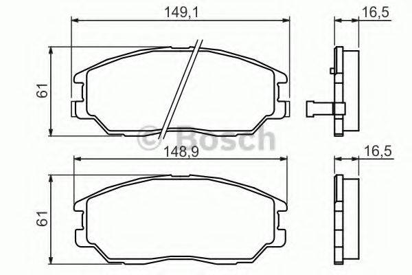 BOSCH 0986494360 Комплект гальмівних колодок, дискове гальмо