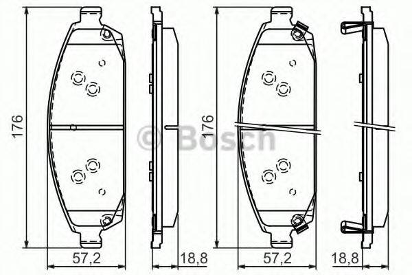 BOSCH 0986494370 Комплект гальмівних колодок, дискове гальмо