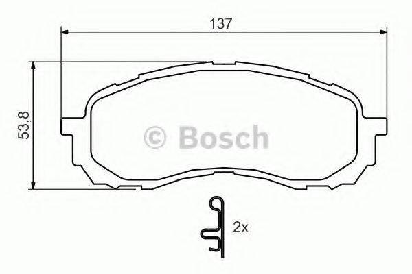 BOSCH 0986494373 Комплект гальмівних колодок, дискове гальмо