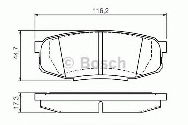 BOSCH 0986494380 Комплект гальмівних колодок, дискове гальмо