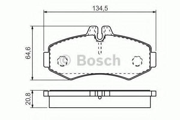 BOSCH 0986494451 Комплект гальмівних колодок, дискове гальмо