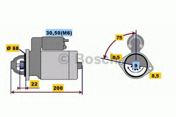 BOSCH 0001107405 Стартер