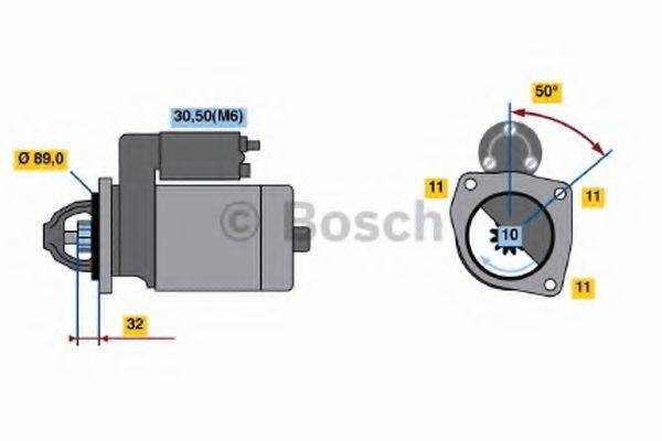 BOSCH 0001108111 Стартер