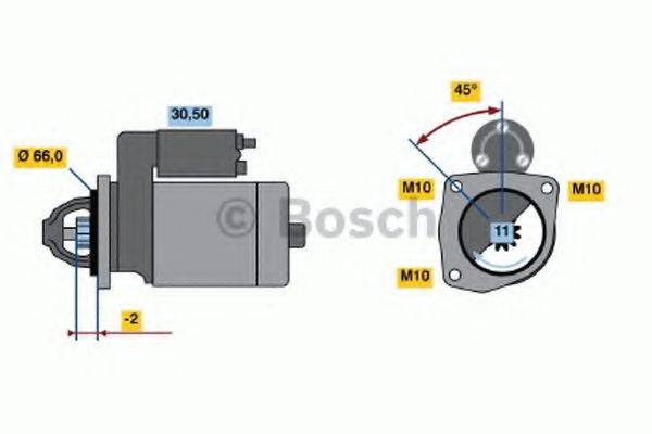 BOSCH 0001110017 Стартер