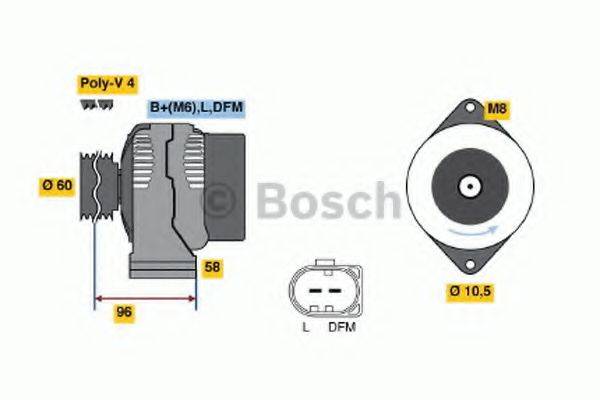 BOSCH 0124325007 Генератор