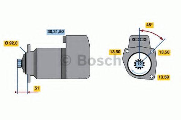 BOSCH 0986015430 Стартер