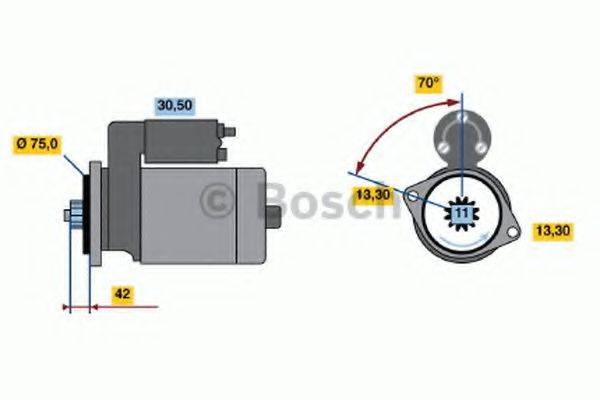 BOSCH 0986020031 Стартер