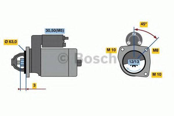 BOSCH 0986022800 Стартер