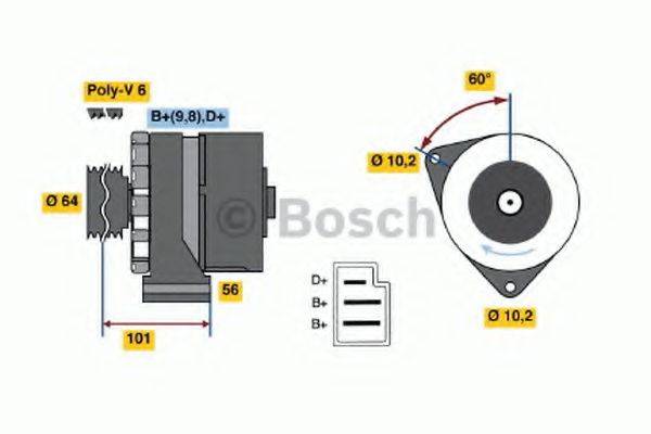 BOSCH 0986033720 Генератор