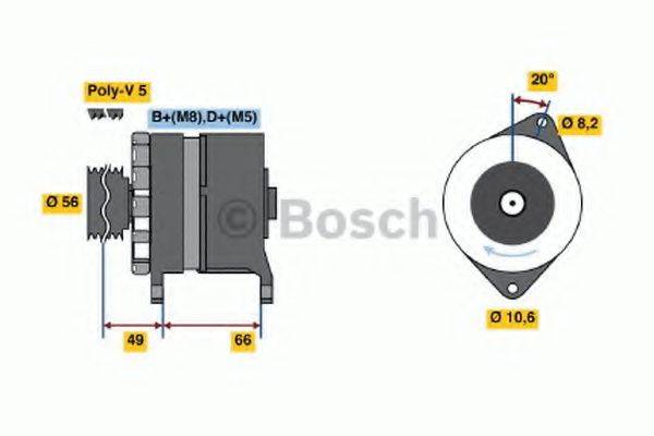 BOSCH 0986037801 Генератор