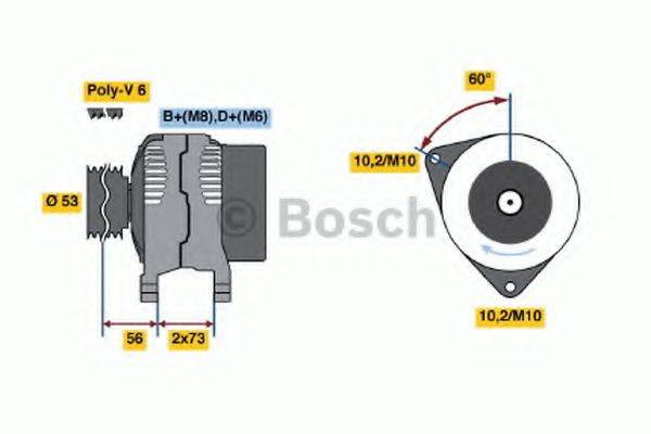 BOSCH 0986040380 Генератор