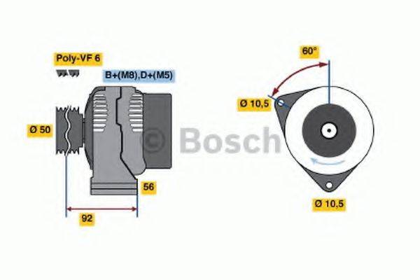 BOSCH 0986040800 Генератор