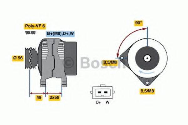 BOSCH 0986040860 Генератор