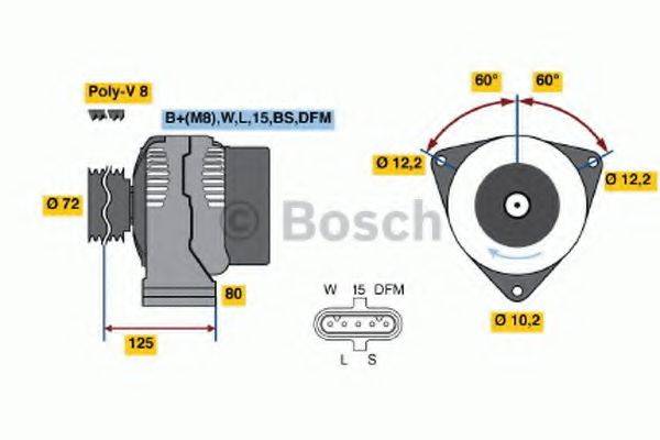 BOSCH 0124555002 Генератор