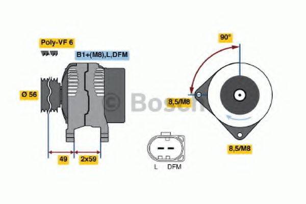 BOSCH 0986042700 Генератор