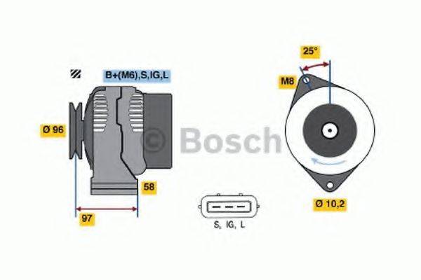 BOSCH 0986043021 Генератор